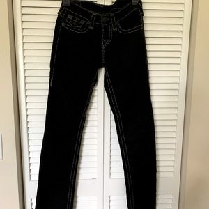 True Religion Brand Jeans Black Denim Size 25